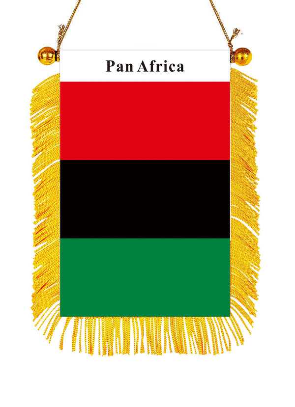 Pan Africa Rearview Mirror Flag - CaribeHeart Pan Africa